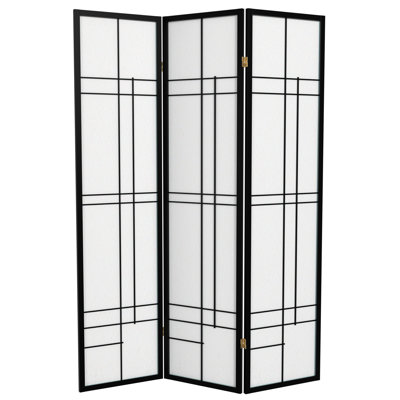 70.25" x 70" Eudes Shoji 5 Panel Room Divider