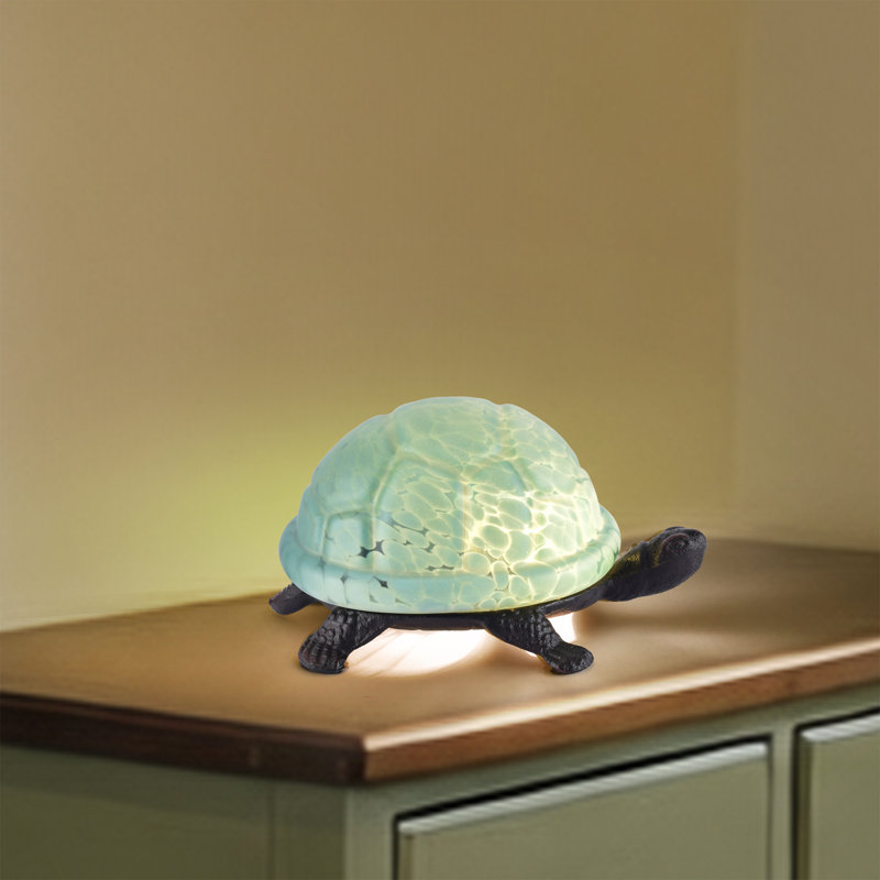 Lampe de bureau Chumlee Tiffany Turtle, Turquoise