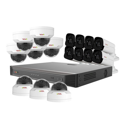 Home Imports Emporium 33 Piece NVR Surveillance System for Home Security Weatherproof Configuration Metal Housing Advanced 4K Monitoring System Black Finish