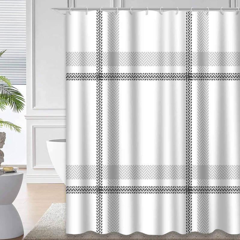 Rideau de douche Tartan, L 72 po x l 72 po