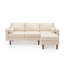 Canapé modulaire de 80 po de largeur Dailey, canapé en L avec méridienne réversible, canapé en lin Mid-Century