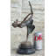 Sculpture Badina danseuse en bronze à ballerine par Aldo Vitaleh sur base en marbre