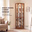 Vitrine de coin lumineuse avec portes en verre et tablettes en verre-128498000