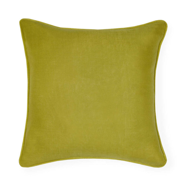 Manarola Square Pillow Cover & Insert, Hunter/Lime