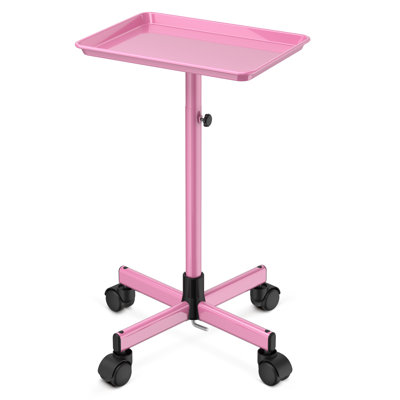 Utility Cart with Wheels Adjustable Height Storage Cart with Tray Rolling craft cart