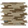 Tessera Random Sized Natural Stone/Glass Linear Mosaic Wall Tile