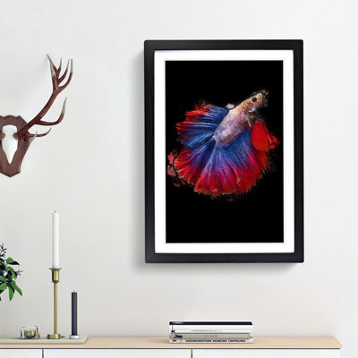 Siamese Fighting Fish in Abstract - Picture Frame Painting Print