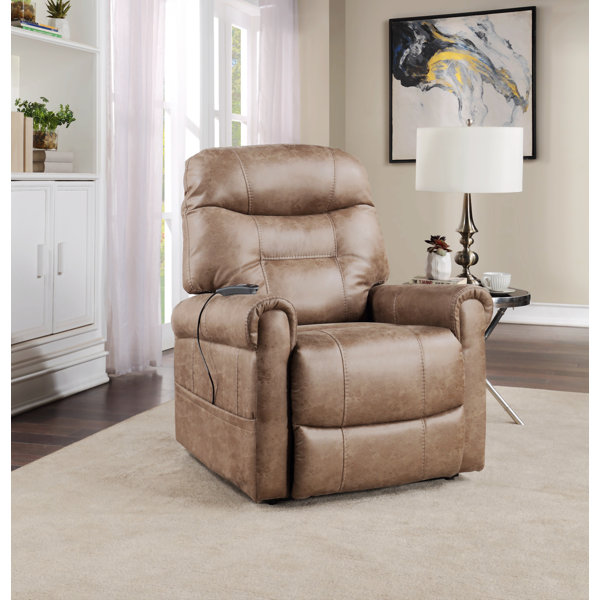 Hanover Big Man Large Oversized Pillow Back Leather Recliner