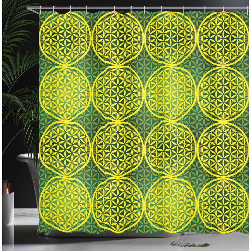 Shower Curtain with Hooks Included, 70"H x 69"W