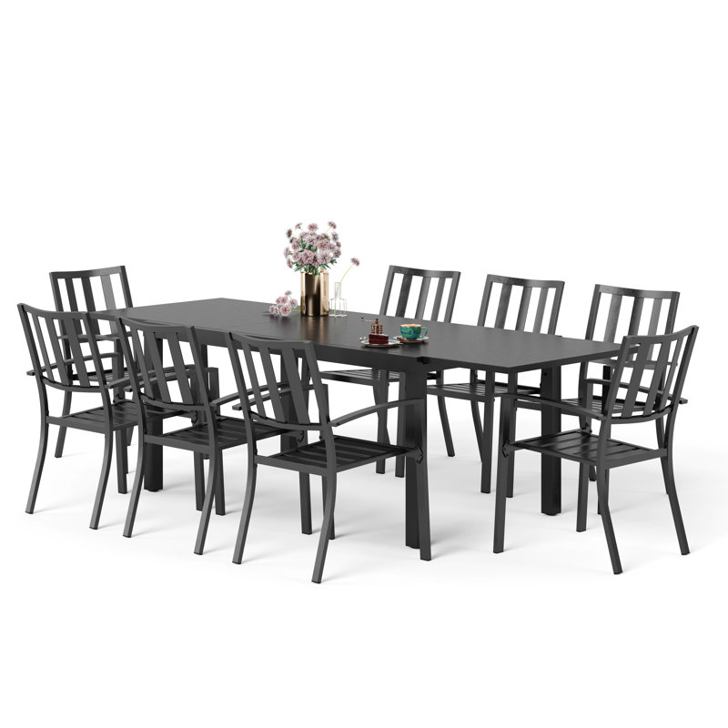 Ensemble de salle à manger rectangulaire pour 8 personnes 99,25 po Armisha