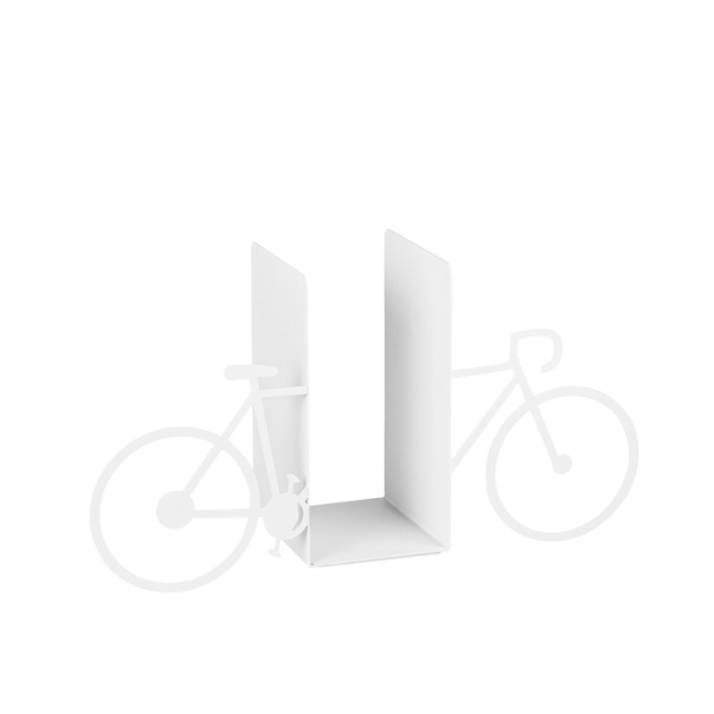 Ensemble de serre-livres en métal robuste (2 pièces), blanc, 17,3 x 5,5 x 9,1 pouces | Fabrication 100% métal, épaisseur: 0,05 pouce | Idéal pour organiser des livres et des magazines, design élégant pour la maison et le bureau