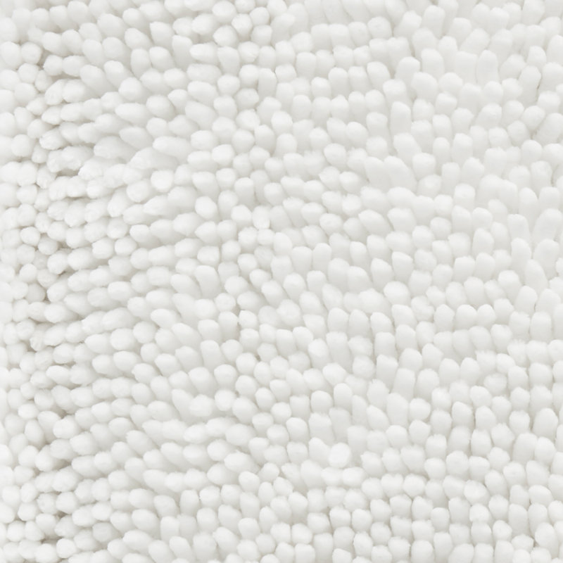 TOWN & COUNTRY BASICS Spa Step Noodle Solid Bathroom Washable Toilet Lid, White