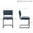 Marlow 19.3" H Mid-Century Modern Tufted Faux Leather Side Dining Chair with Steel Frame-375947236-353112191