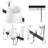 8-Light Traditional Chandelier with Drum Shades