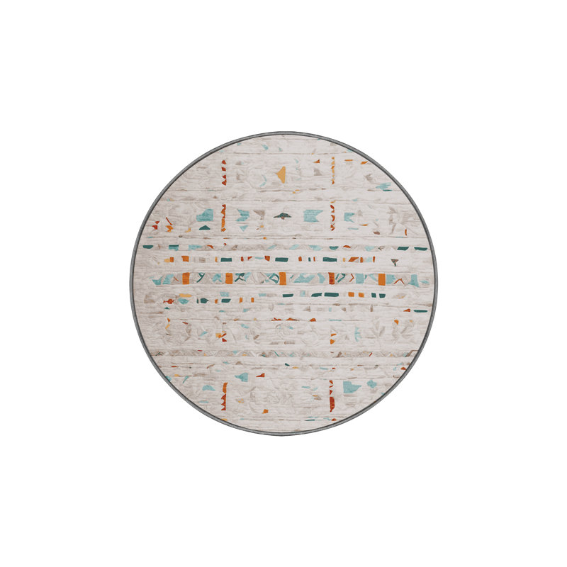 Silky Soft Plush Gray Area Rug, Round 4'