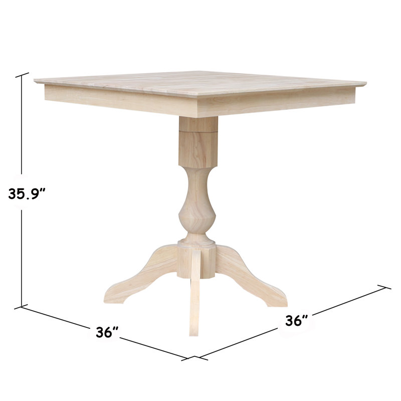Table de salle à manger Ikraa, H 35,9 po x l 36 po x P 36 po