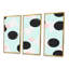 «Black Circlels on Pastel Blue and Pink Geometrics», ensemble de 3 impressions sur toile flottante encadrées-1670401602-1670401612