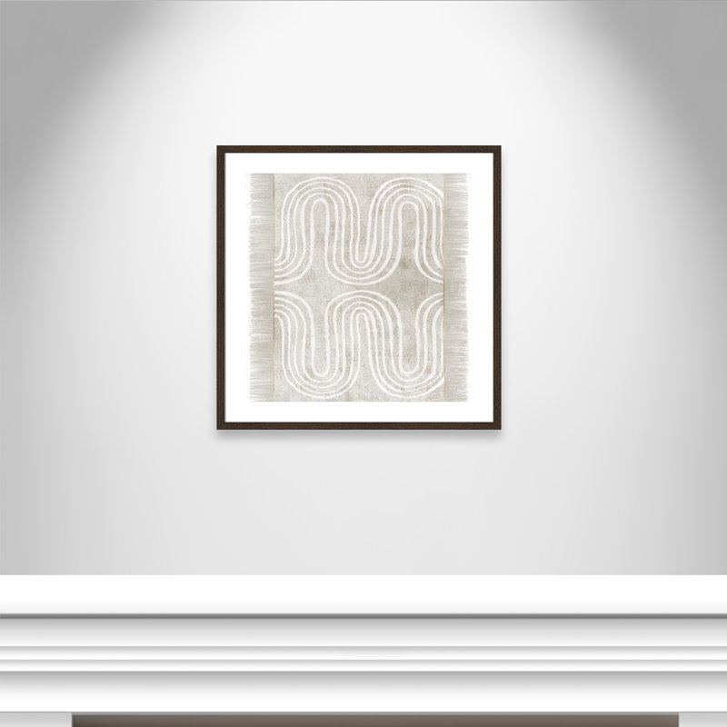 Spired II - cadre photo, reproduction d'art sur papier, H 27,5 po x l 27,5 po x P 0,75 po, Papier encadré brun