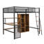 Lit mezzanine en métal avec bureau intégré