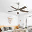 Ventilateur de plafond 5 pales réversible Noiseless