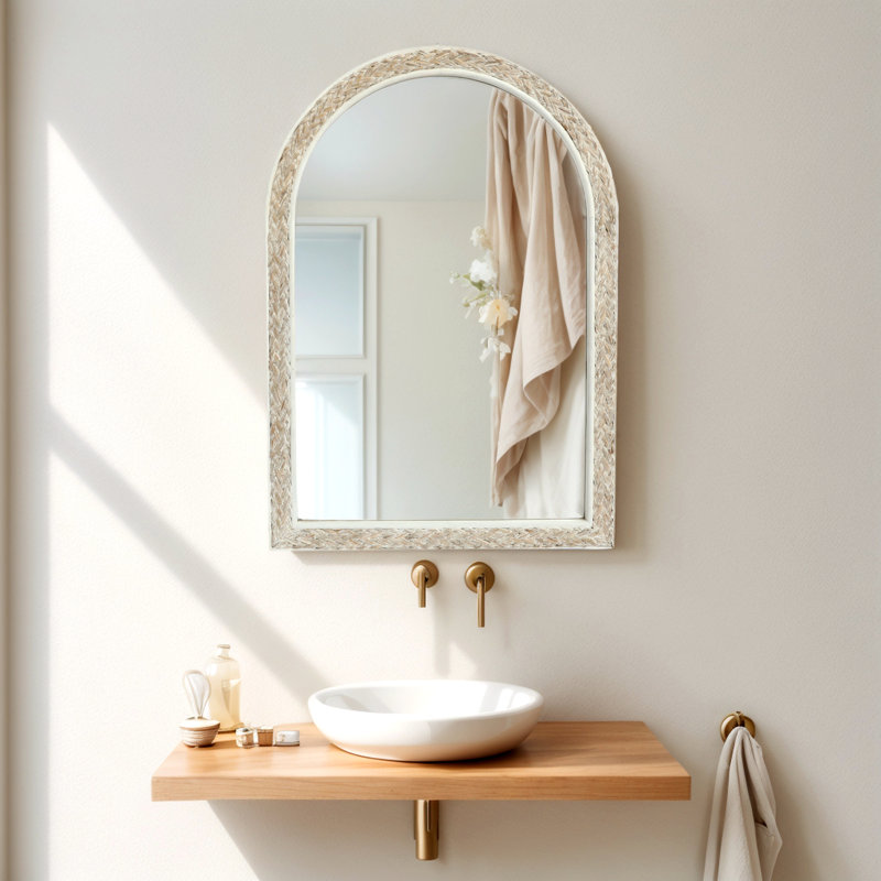 Miroir mural en rotin Apollinaire