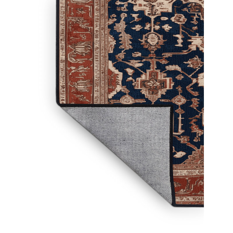 Machine Washable Persian Brown Area Rug, Square 3'