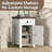 Jaquavion Farmhouse End Table with Charging Station and Drawer for Living Room-228804934-228804933