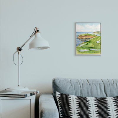 " Pebble Beach Cliffside Golf Course " by Melissa Hyatt LLC Painting Print