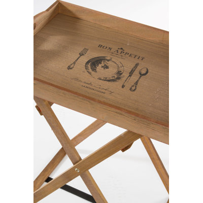 Waymon Tray Top Cross Legs End Table