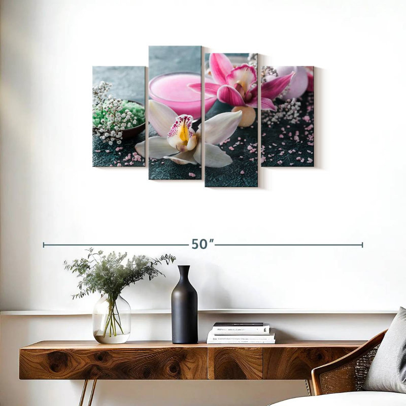 Orchidée Harnek et gommage au sel, H 22 po x l 36 po