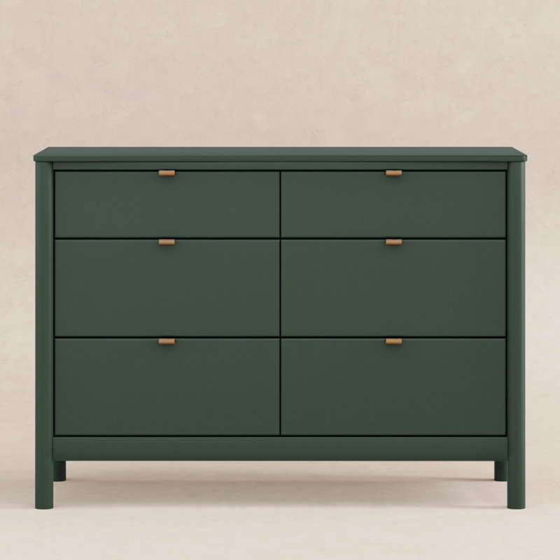 Bondi 6 Drawer Double Dresser, Green