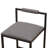 Set Of 2 Counter Height Barstools Kitchen Island Stools With Back Modern Armless Metal Legs & PU Gray Upholstered Chairs-721481204