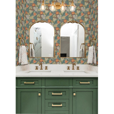 Torven Teal Peel and Stick Wallpaper