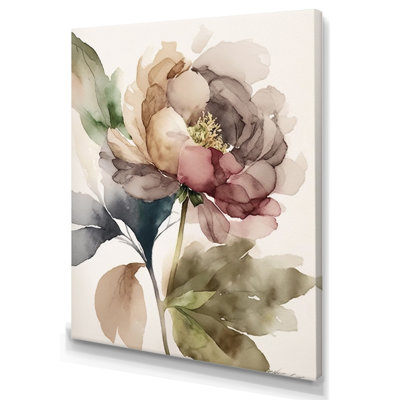 Blooming Peony In Gray Earth Tones V " Blooming Peony In Gray Earth Tones V " Color Photography Print