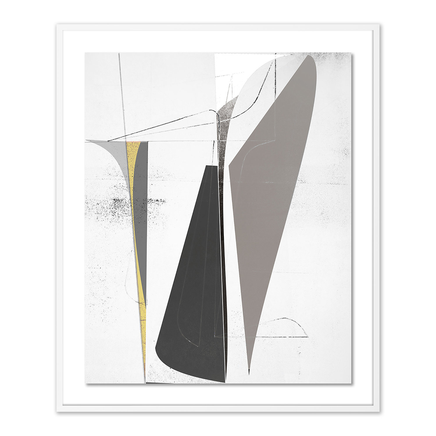 Bangbouh Studio "Ando" Print, 40" H x 33" W x 2.5" D, White