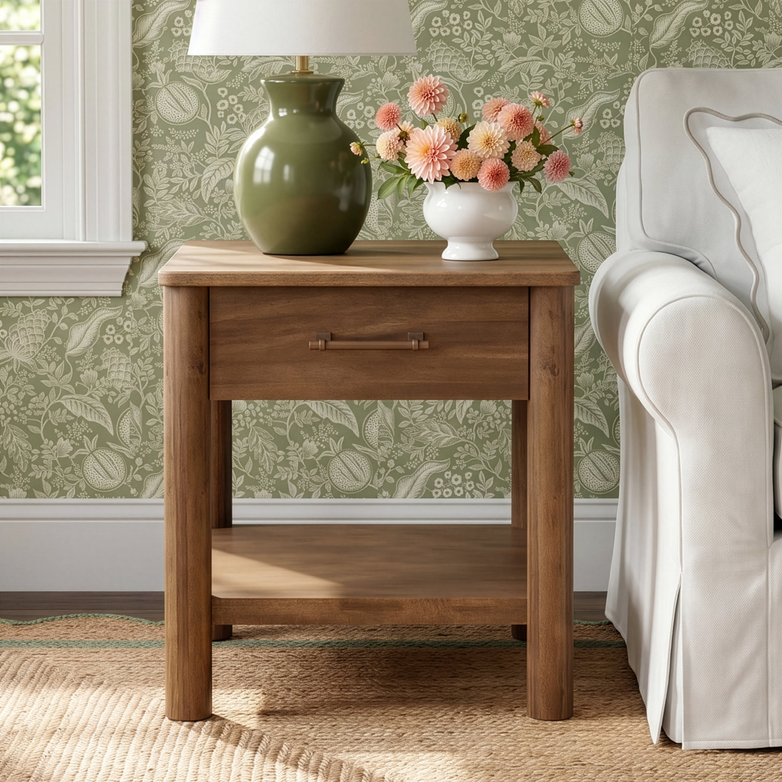 Quinn End Table With Storage, 25.5" H x 23.5" W x 23.5" D