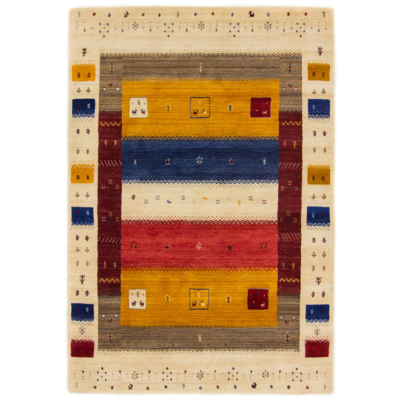 Gabbeh Soni Handwoven Wool Multi Rug, Rectangle 200 x 290cm