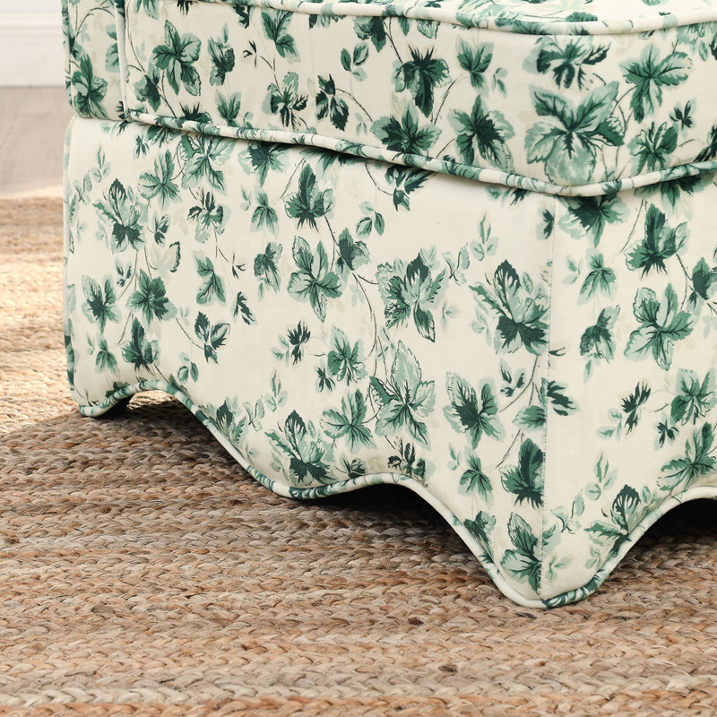 Chaise en flanelle simple avec assise souple, Feuilles vertes