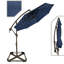 3m Cantilever Banana Patio Umbrella with Cross Base, Hand Crank 360° Rotating Offset Parasol, Solar LED Lights, UPF50+ Waterproof 180GSM Polyester Canopy for Garden Deck & Poolside Shade, Off-White-297121826