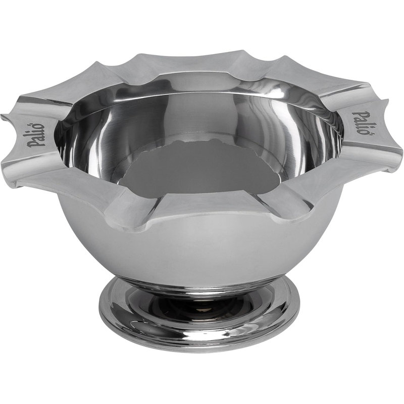 Cendrier Palio® Tazza, 8 étriers, acier inoxydable, Argent, H 5 po x l 11 po