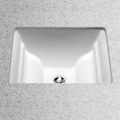 Aimes® Ceramic Rectangular Undermount Bathroom Sink with Overflow