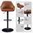 Eastway Swivel Upholstered Faux Leather Adjustable Height Counter Stool with Iron Frame-2023132028