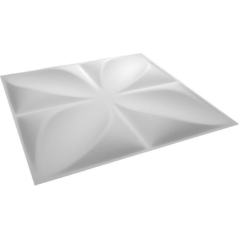 Helene White Textured 3D PVC Wall Panels Set of 10