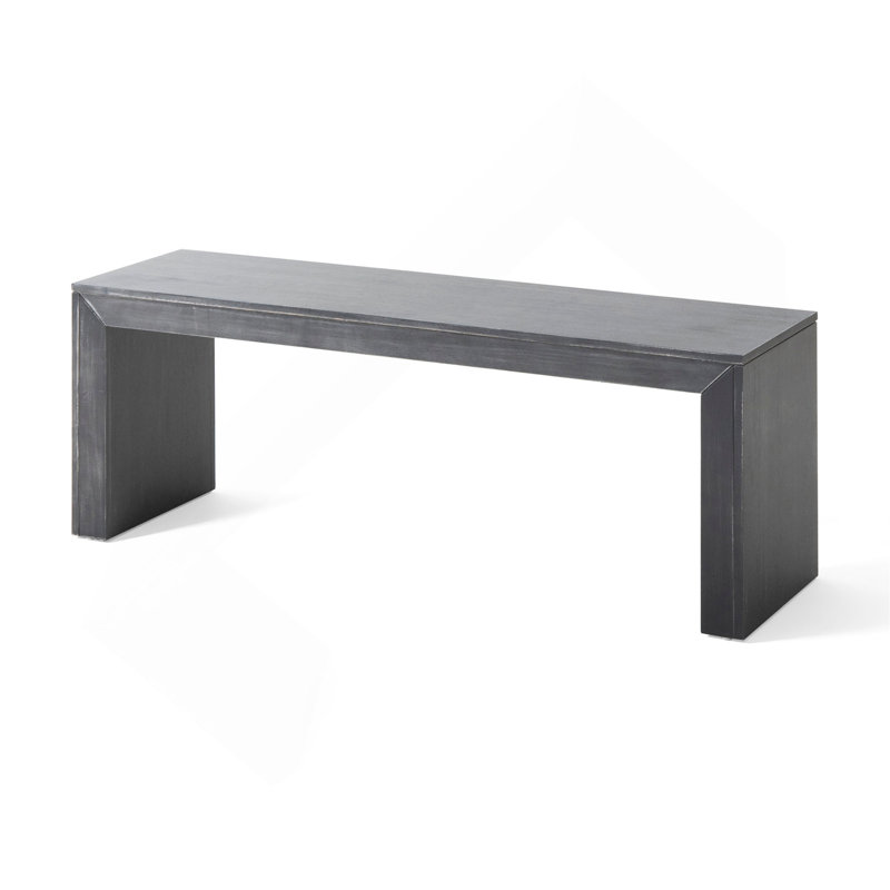 Acacia Wood Dining Bench, Black