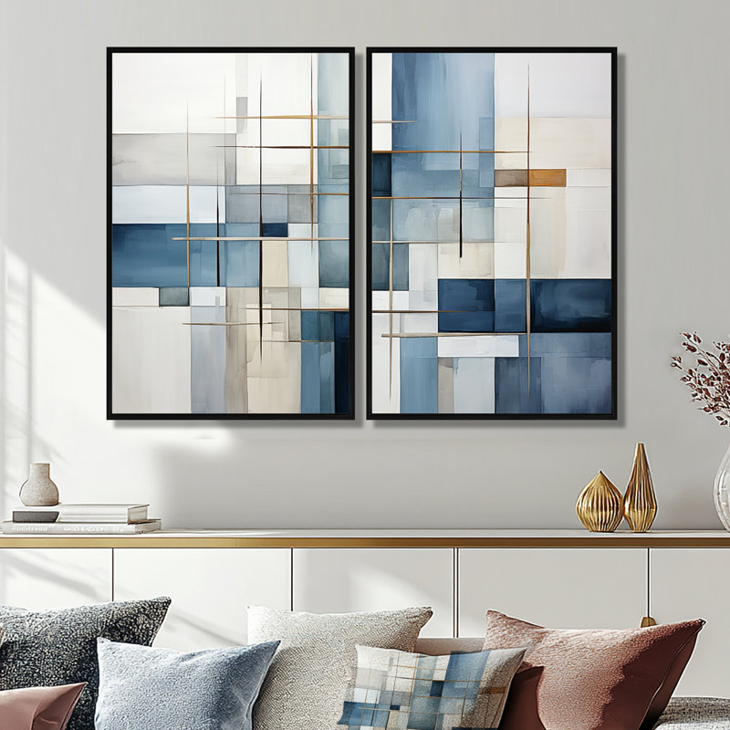Coleon - art mural moderne blanc, Noir, H 36 po x l 48 po, Impression encadrée flottante