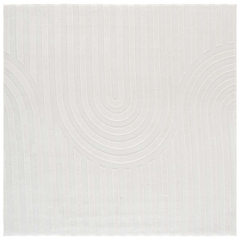 Versaillies 669 Performance Machine Washable Geometric Rug, 6' X 6' Square