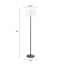 Lampe sur pied moderne, interrupteur à pédale, petites lampes hautes de 60 po pour le salon, la chambre à coucher, le bureau, la salle à manger et la cuisine, lampe sur pied noire