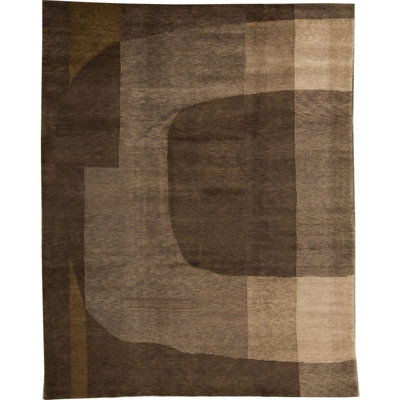 Hand-Knotted High-Quality Brown Area Rug