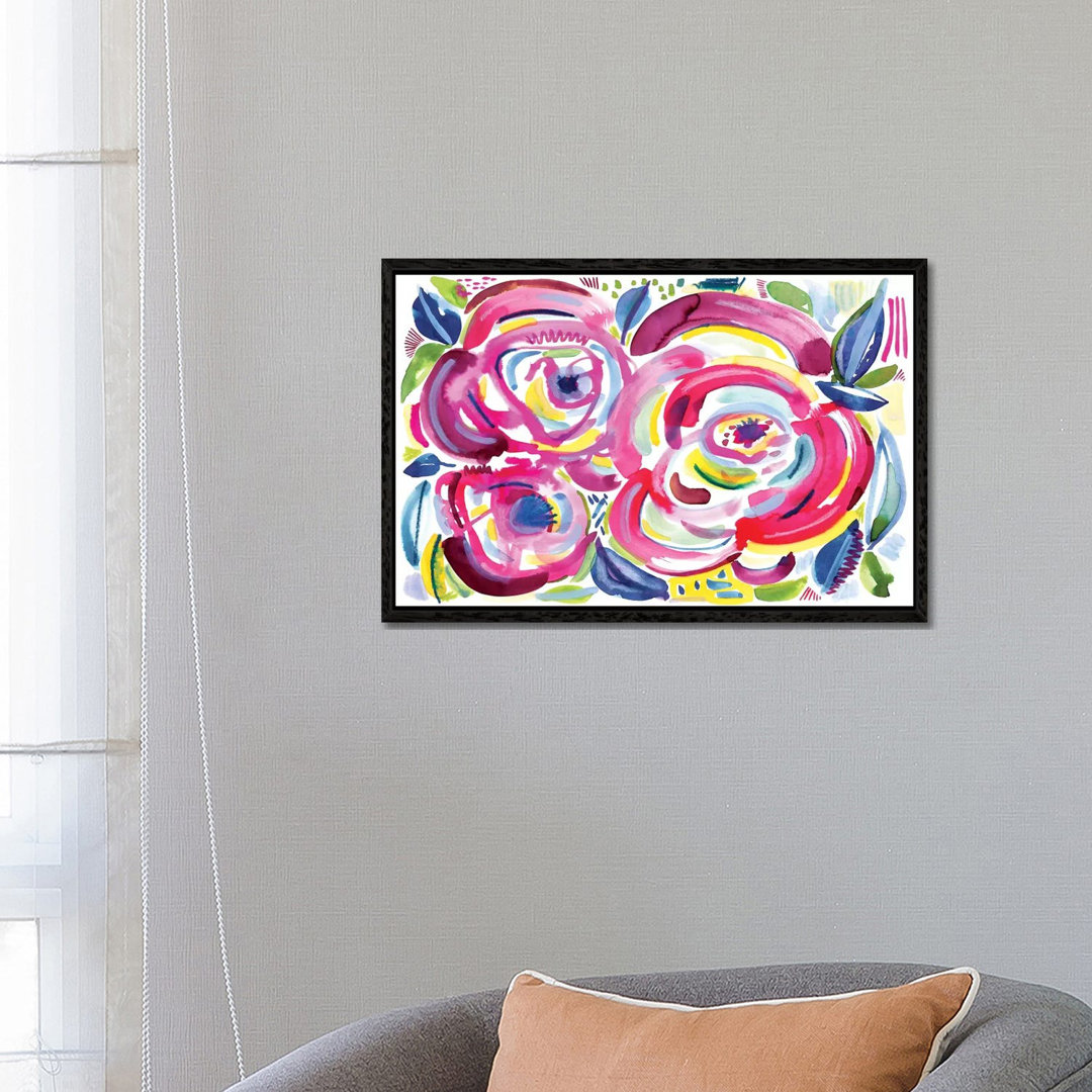 Leinwandbild Roses in Bloom von Sara Franklin