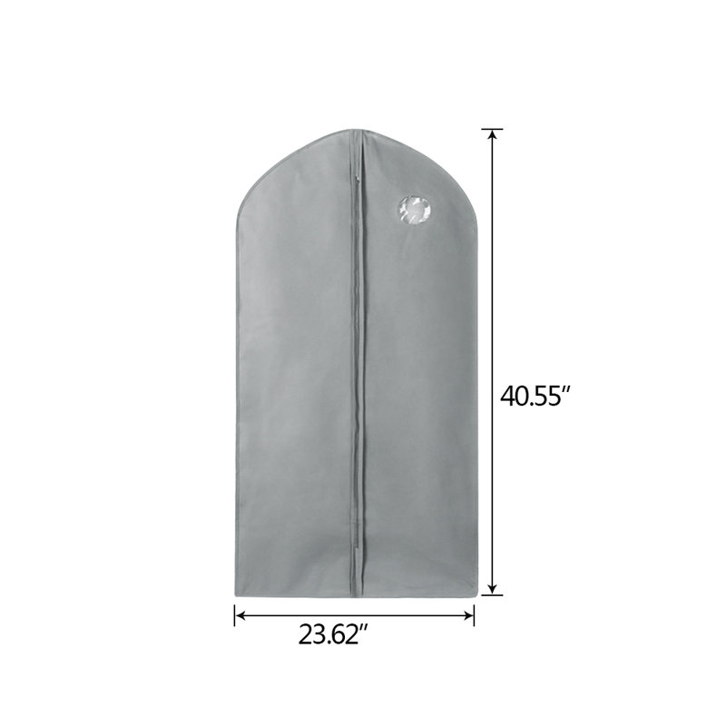 Sac à vêtements Merlino, H 40,55 po x l 23,62 po x P 0,2 po, Gris